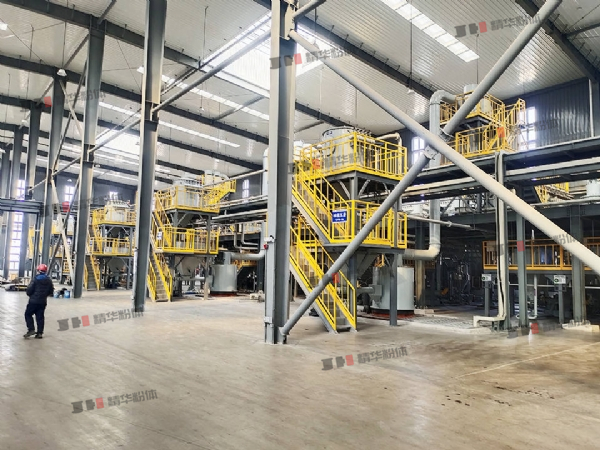 煅后焦輥壓磨--山東生產(chǎn)現(xiàn)場